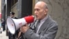 U.S. - Belarusian-American Association held a protest near Belarusian General Consulate in New York against the "case of White Legion". On the photo - Zyanon Paznyak. New York, 28May2017