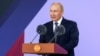 RUSSIA – Russian President Vladimir Putin delivers a speech during a ceremony opening the military-technical forum Army-2022 at Patriot Congress and Exhibition Centre in the Moscow region, August 15, 2022