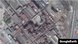 Вид на завод "Электроцинк" во Владикавказе со спутника (Google Earth)