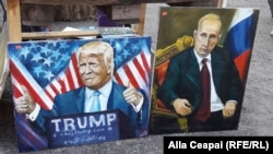 Портреты Дональда Трампа и Владимира Путина – продукция художника-любителя из молдавского города Бендеры